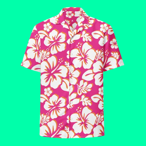 Hawaiian Aloha Rose FLower Shirt
