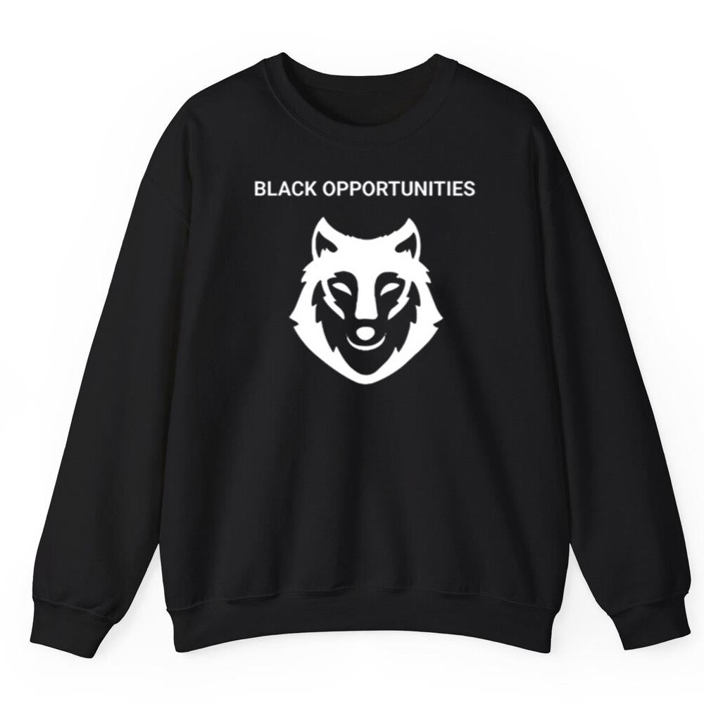 Hawk Newsome Wearing Black Opportunities Shirt