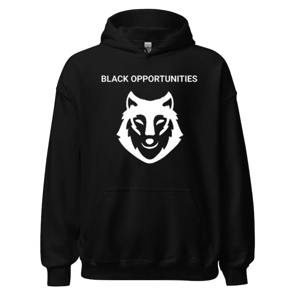 Hawk Newsome Wearing Black Opportunities Shirt