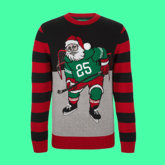Hockey Santa Ugly Christmas 2025 Sweater