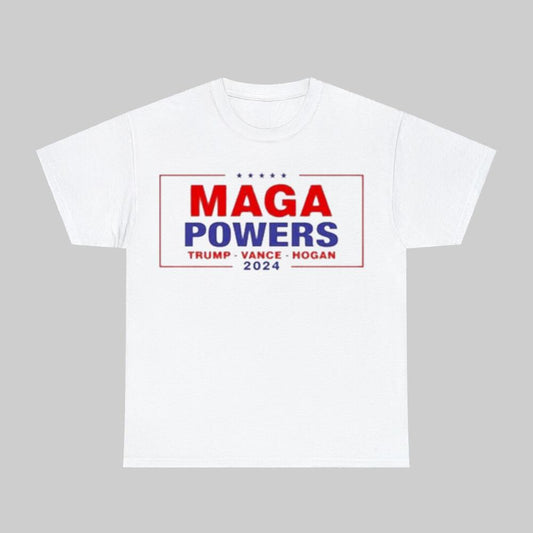 Hulk Hogan Wearing Maga Powers Trump Vance Hogan 2024 Shirts