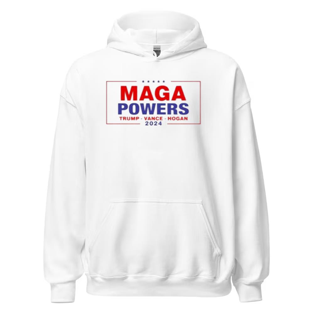 Hulk Hogan Wearing Maga Powers Trump Vance Hogan 2024 Shirts