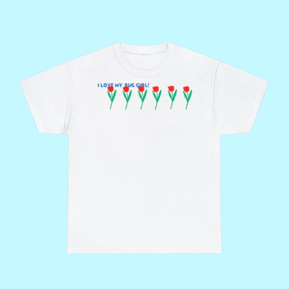 I Love Tulips Bug Girl Shirt