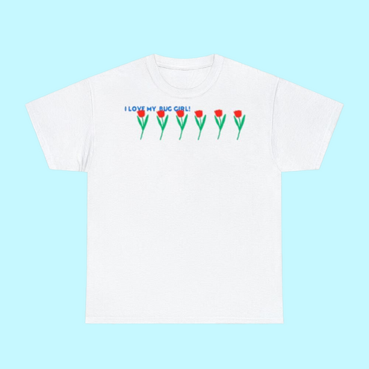 I Love Tulips Bug Girl Shirt