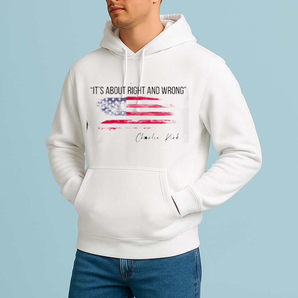 It's About Right and Wrong Charlie Kirk 2025 Shirt