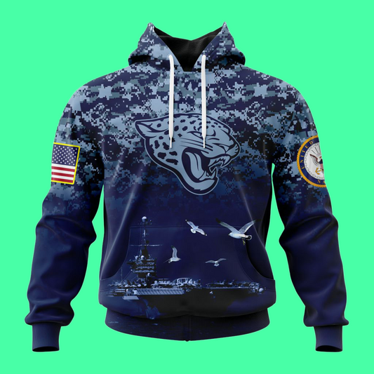 Jacksonville Jaguars US Navy 250th Birthday Hoodie