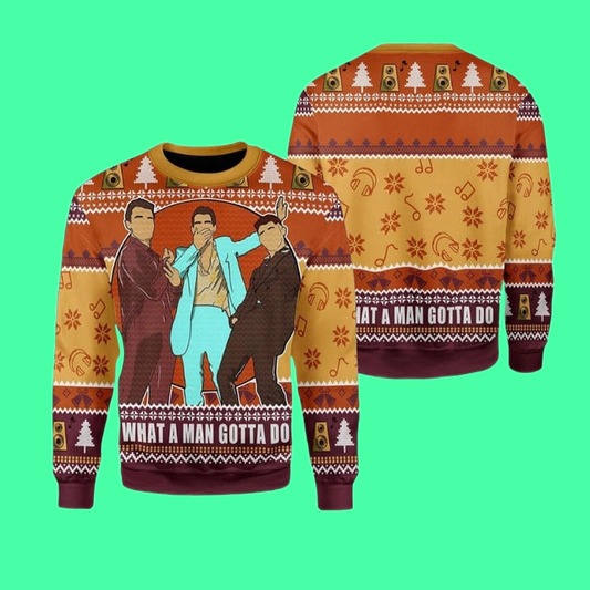Jonas Brothers What A Man Gotta Do Ugly Sweater Christmas 2025