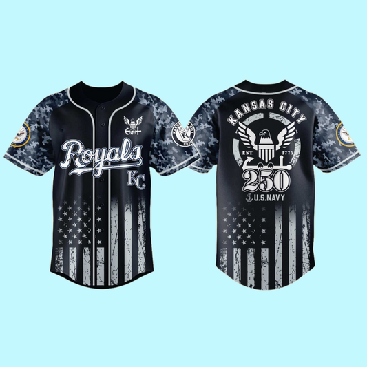 KC Royals 250th US NAVY Jersey 2025