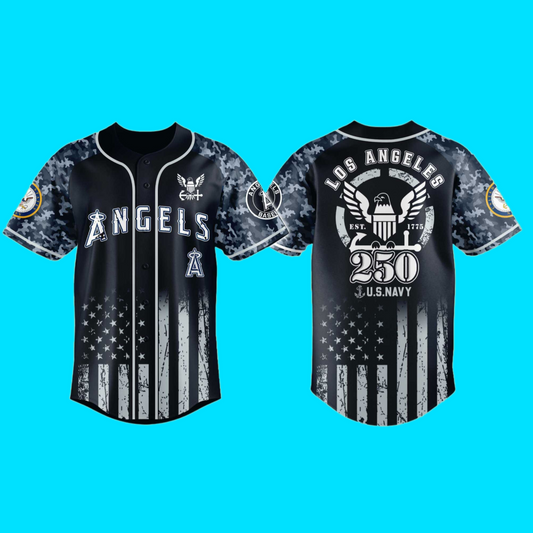 LA Angels 250th US NAVY Jersey 2025