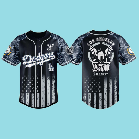 LA Dodgers 250th US NAVY Jersey 2025