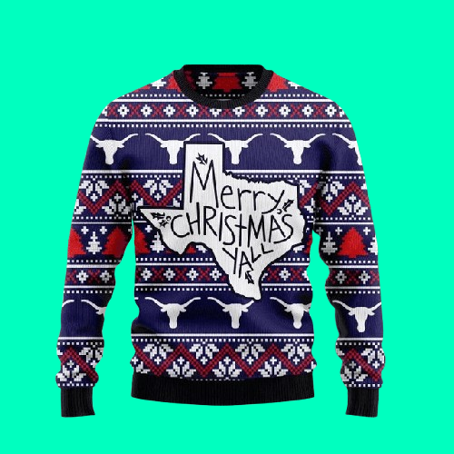 Merry Christmas Y’all Ugly Christmas 2025 Sweater