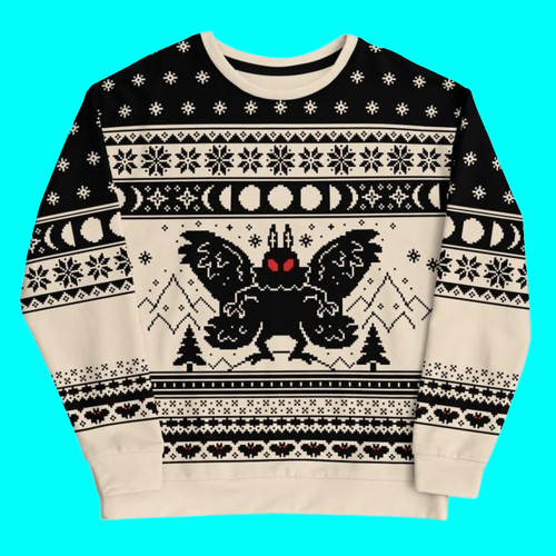 Mothman Ugly Christmas 2025 Sweater