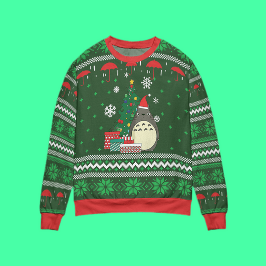 My Neighbor Totoro Green Ugly Christmas Sweater
