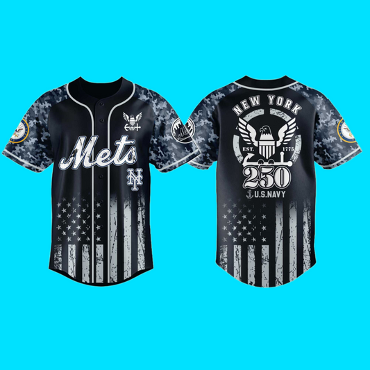NY Mets 250th US NAVY Jersey 2025