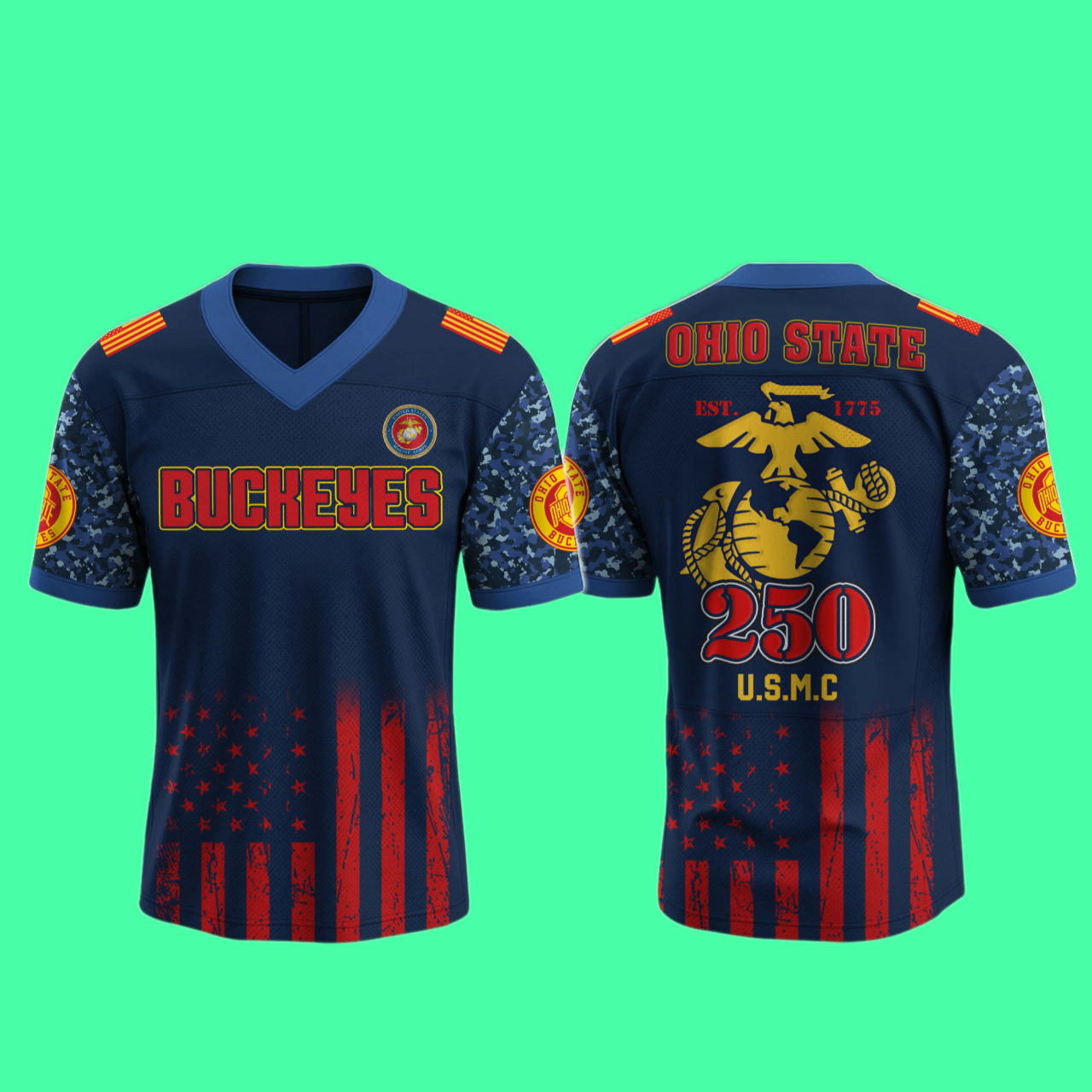 OHIO STATE BUCKEYES x 250 USMC Jersey 2025