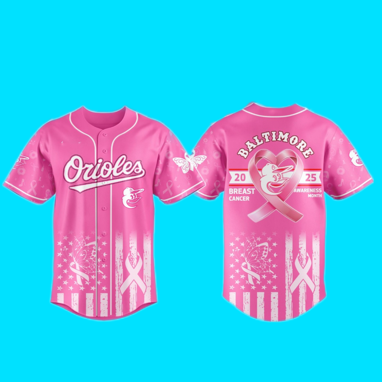 Orioles Baltimore Special Breast Cancer Awareness Month Jersey