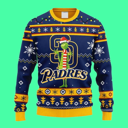 Padres Funny Grnch Christmas Ugly Sweater