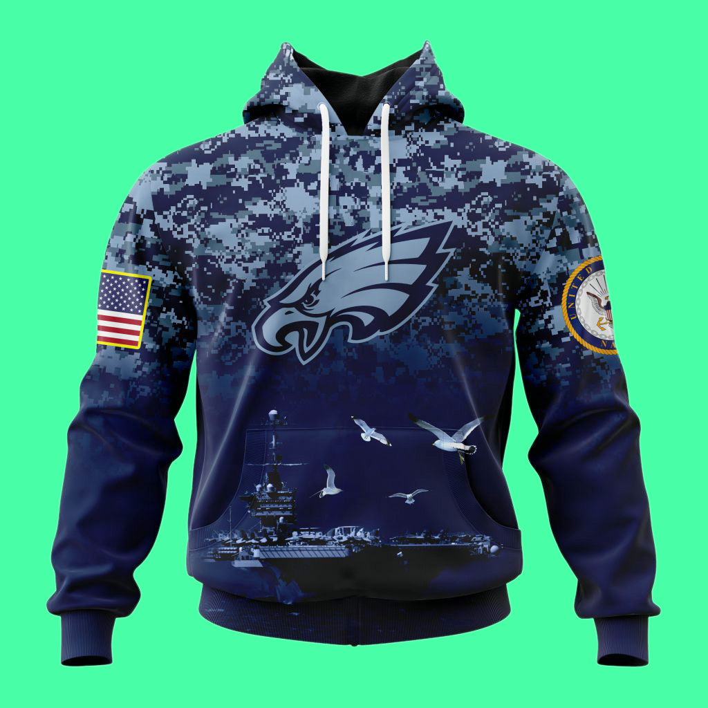Philadelphia Eagles US Navy 250th Birthday Hoodie