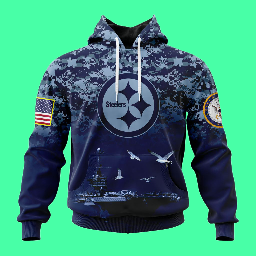 Pittsburgh Steelers US Navy 250th Birthday Hoodie