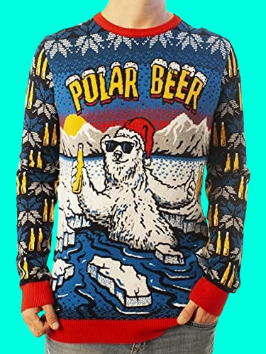 Polar Bear Blue Ugly Christmas 2025 Sweater
