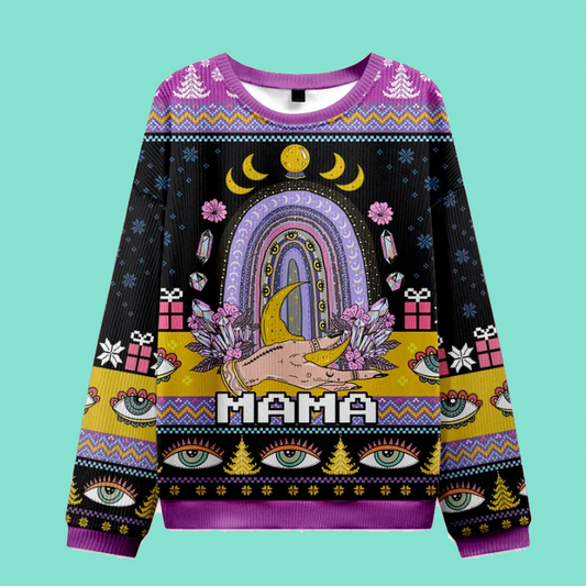 Purplehecate Gothic Mama Rainbow Ugly Christmas Sweatshirts