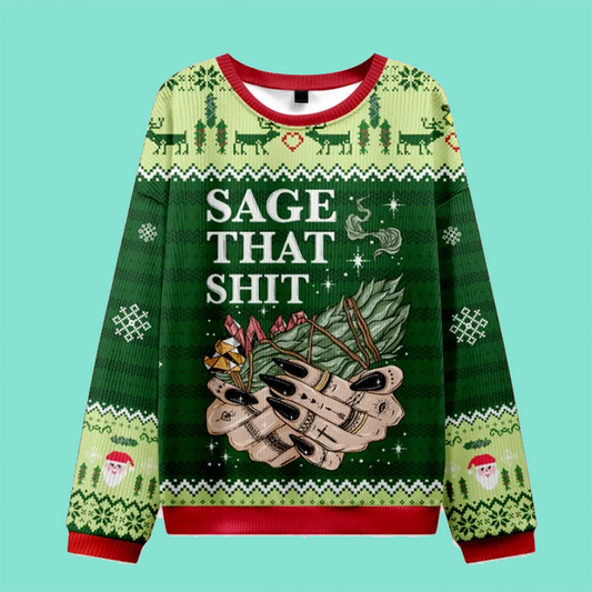 Purplehecate Smudge That Shit Ugly Christmas Sweatshirt