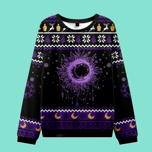 Purplehecate Starry Eye Ugly Christmas Sweatshirt