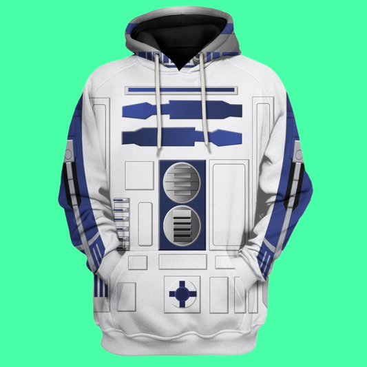 R2 D2 Robot Costume Hoodie Halloween 2025