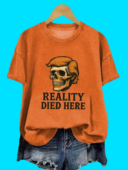 Reality Died Here Halloween Shirt