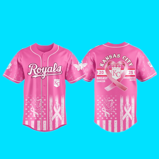 Royals Kansas city 2025 Special Breast Cancer Awareness Month Jersey