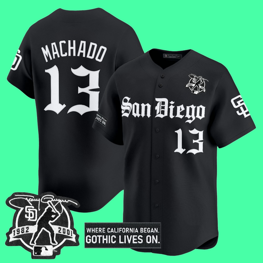 San Diego Padres Gothic Manny Machado Jersey