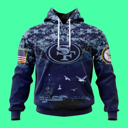San Francisco 49ers US Navy 250th Birthday Hoodie