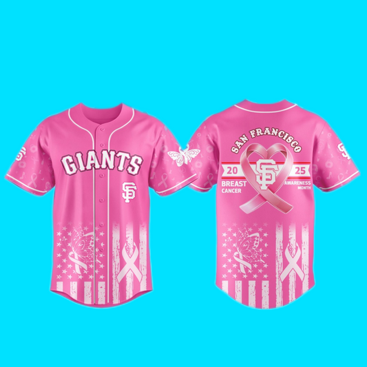 San Francisco Giants 2025 Special Breast Cancer Awareness Month Jersey And Hat