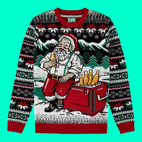 Santa's Cooler Ugly Christmas 2025 Sweater