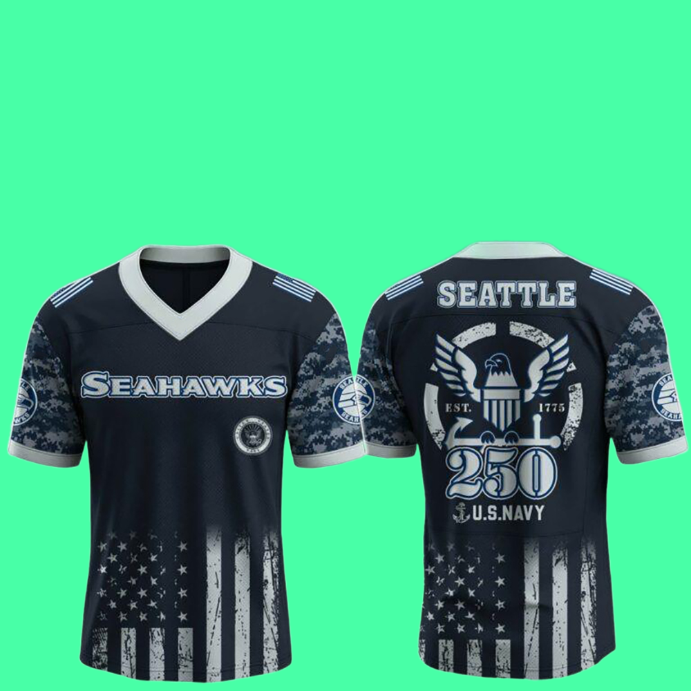 Seattle Seahawks US Navy 250th Jersey 2025