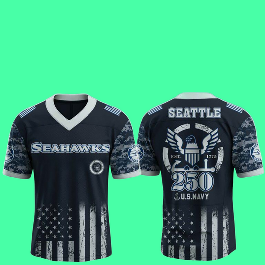 Seattle Seahawks US Navy 250th Jersey 2025