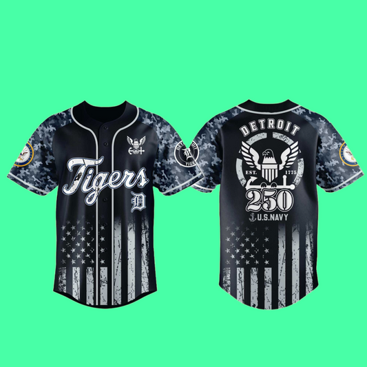 Tigers 250th US NAVY Jersey 2025