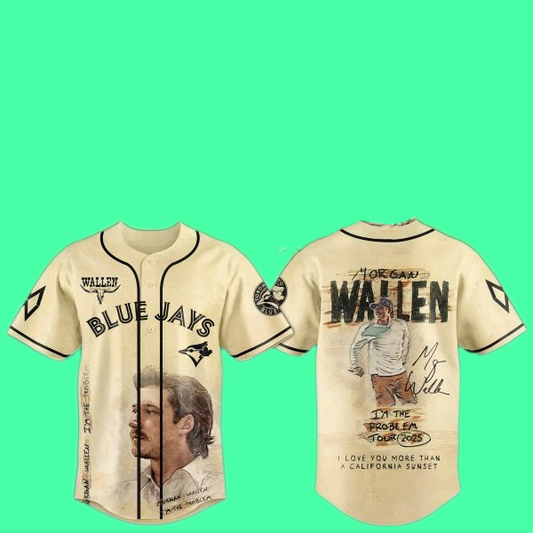 Toronto Blue Jays x Wallen Im The Problem Tour 2025 I Love You More Than A California Sunset Signature Jersey