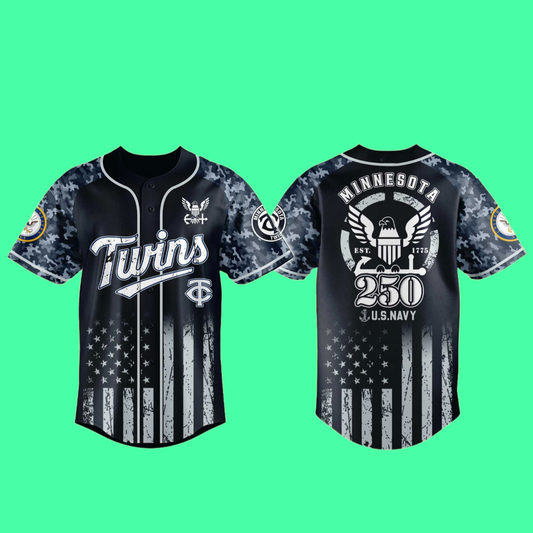 Twins 250th US NAVY Jersey 2025