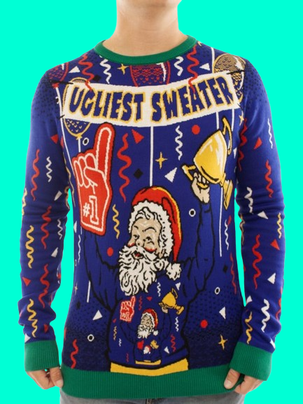 Ugliest Sweater Trophy Santa Ugly Christmas 2025 Sweater