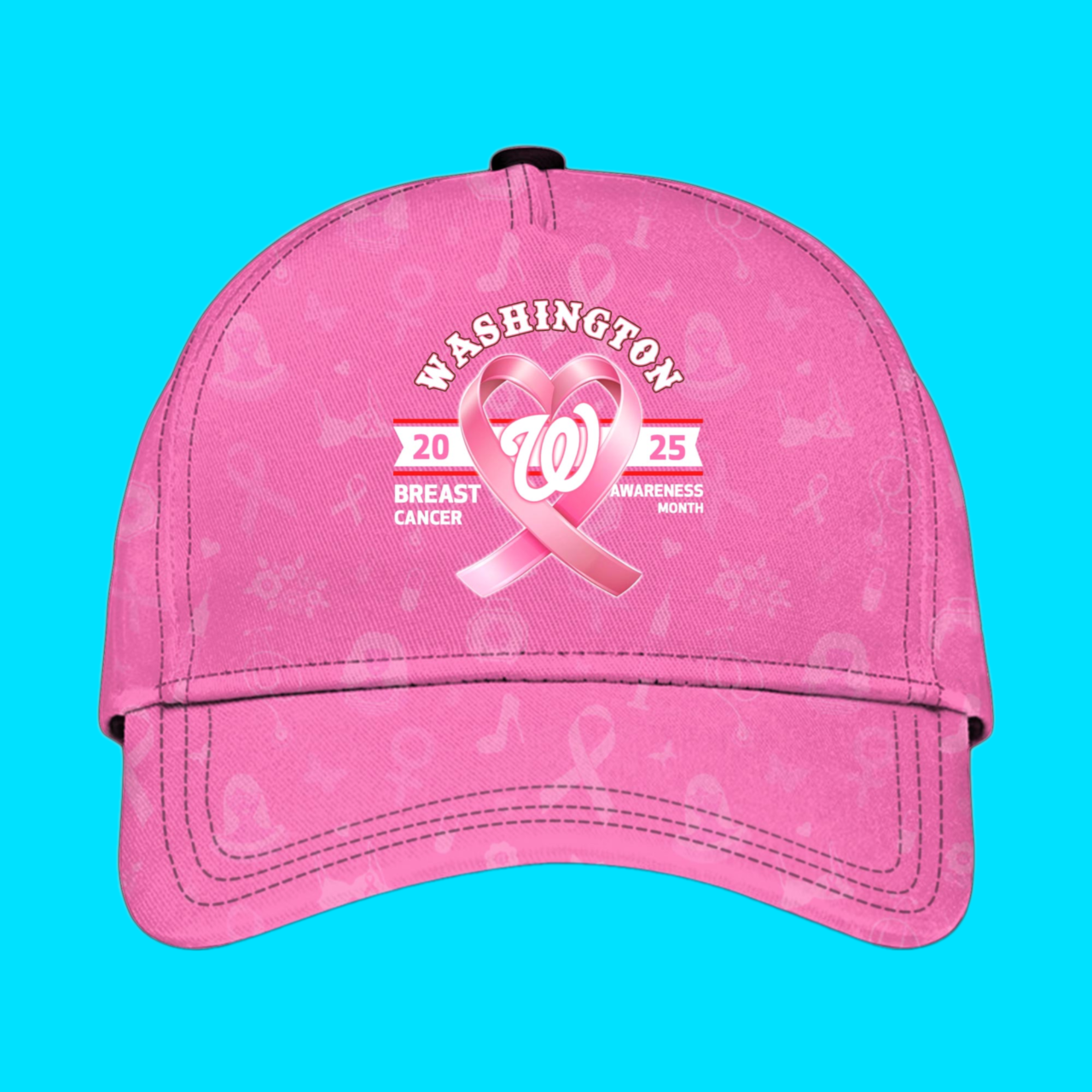 Washington Nationals 2025 Special Breast Cancer Awareness Month Jersey And Hat