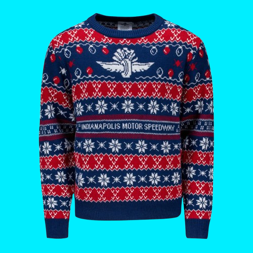 Wing Wheel Flag Ugly Christmas 2025 Sweater