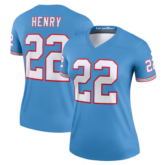 Women's Derrick Henry Light Blue Tennessee Titans Shirt