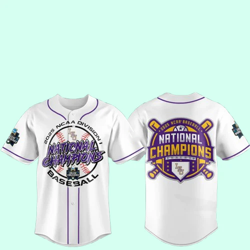 LSU Tigers Baseball NCAA Division I 2025 Jersey